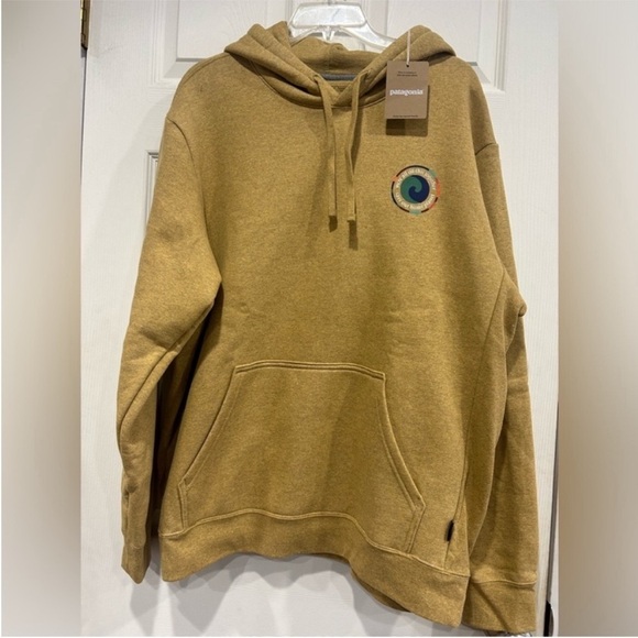 Patagonia Women’s Large Unity Fitz Uprisal Hoodie Pufferfish Gold Yellow NWT - Picture 1 of 14